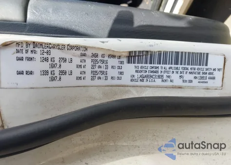 2004 Jeep Grand Cherokee Laredo из США, поврежденный, VIN 1J4GW48S94C319695